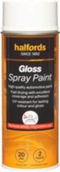 Halfords S0-060 White Gloss Car Spray Paint - 400Ml