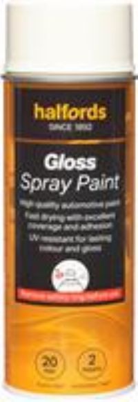 Halfords S0-170 White Gloss Car Spray Paint - 400Ml