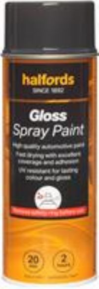 Halfords S1-110 Grey Gloss Car Spray Paint - 400Ml