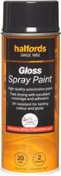 Halfords S1-130 Grey Gloss Car Spray Paint - 400Ml