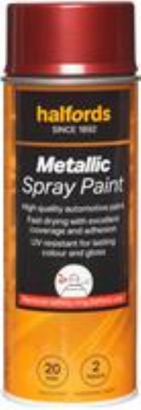 Halfords M4-170 Red Metallic Car Spray Paint - 400Ml