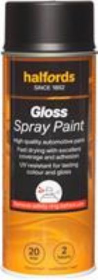 Halfords S2-010 Black Matt Car Spray Paint - 400Ml