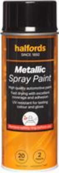 Halfords M2-110 Black Metallic Car Spray Paint - 400Ml