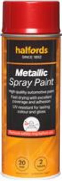 Halfords M4-190 Red Metallic Car Spray Paint - 400Ml