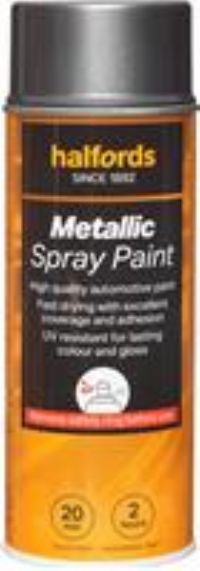 Halfords M1-150 Grey Metallic Car Spray Paint - 400Ml