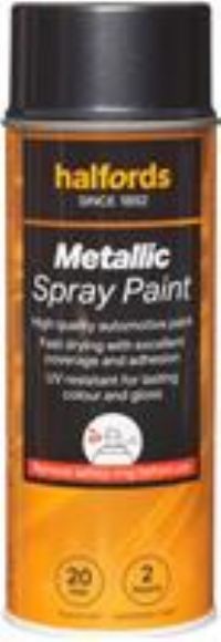 Halfords M1-380 Grey Metallic Car Spray Paint - 400Ml