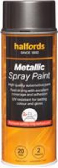 Halfords M1-200 Grey Metallic Car Spray Paint - 400Ml