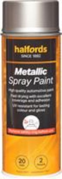 Halfords M0-310 Silver Metallic Car Spray Paint - 400Ml