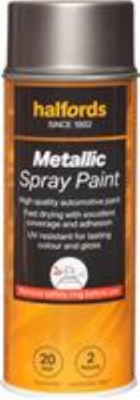 Halfords M1-040 Grey Metallic Car Spray Paint - 400Ml