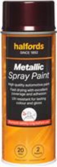 Halfords M4-030 Red Metallic Car Spray Paint - 400Ml