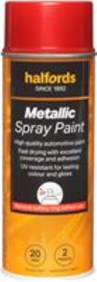 Halfords M4-200 Red Metallic Car Spray Paint - 400Ml