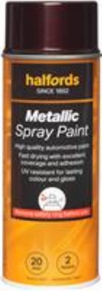 Halfords M4-020 Red Metallic Car Spray Paint - 400Ml