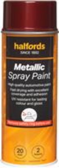 Halfords M4-080 Red Metallic Car Spray Paint - 400Ml