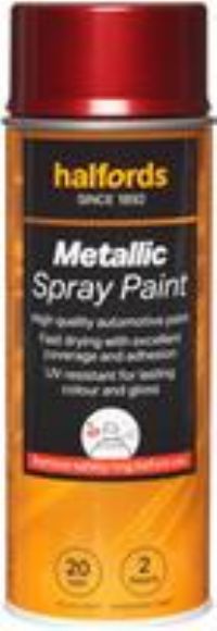 Halfords M4-130 Red Metallic Car Spray Paint - 400Ml