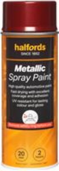 Halfords M4-100 Red Metallic Car Spray Paint - 400Ml