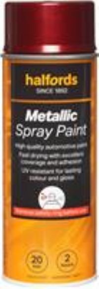 Halfords M4-090 Red Metallic Car Spray Paint - 400Ml