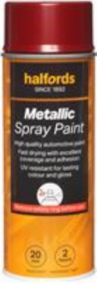 Halfords M4-120 Red Metallic Car Spray Paint - 400Ml