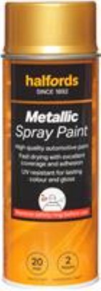 Halfords M5-060 Gold Metallic Car Spray Paint - 400Ml