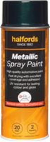 Halfords M7-040 Green Metallic Car Spray Paint - 400Ml