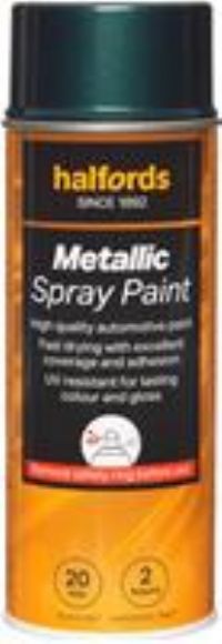 Halfords M7-080 Green Metallic Car Spray Paint - 400Ml