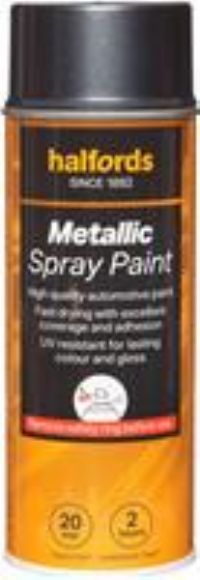 Halfords M1-370 Grey Metallic Car Spray Paint - 400Ml