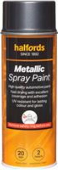 Halfords M1-360 Grey Metallic Car Spray Paint - 400Ml