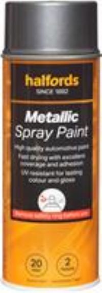 Halfords M1-320 Grey Metallic Car Spray Paint - 400Ml