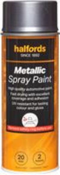 Halfords M1-330 Grey Metallic Car Spray Paint - 400Ml