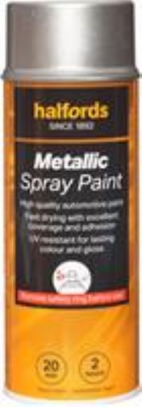 Halfords M0-240 Silver Metallic Car Spray Paint - 400Ml