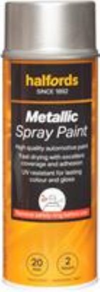 Halfords M0-230 Silver Metallic Car Spray Paint - 400Ml