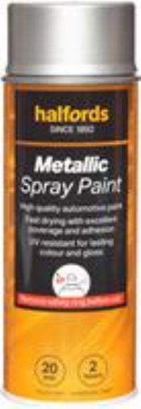 Halfords M0-090 Silver Metallic Car Spray Paint - 400Ml