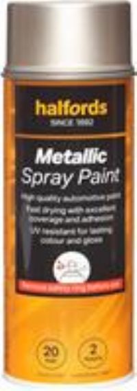 Halfords M0-270 Silver Metallic Car Spray Paint - 400Ml