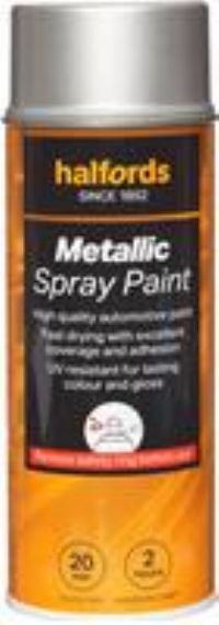 Halfords M0-170 Silver Metallic Car Spray Paint - 400Ml