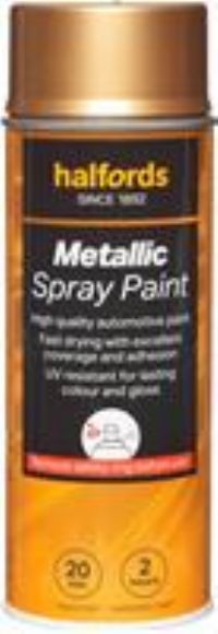 Halfords M5-040 Gold Metallic Car Spray Paint - 400Ml