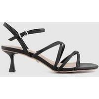 Office Strappy Knotted Heel - Black