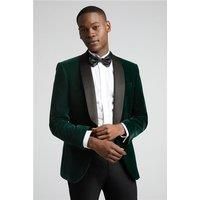 Antique Rogue Slim Fit Franklin Emerald Velvet Green Men's Tuxedo Suit Jacket by Suit Direct