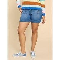 White Stuff Mollie Combat Denim Shorts - Blue