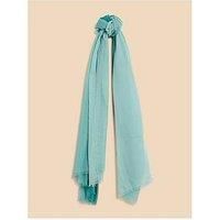 White Stuff Penny Plain Oversized Scarf - Blue