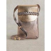 White Stuff Clemmy Leather Phone Bag - Brown