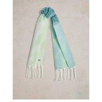 White Stuff Shelly Brushed Scarf Blue Multi