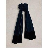 White Stuff Plain Velvet Scarf - Green