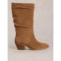 White Stuff Azalea Suede Mid Slouch Boot