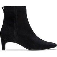 Clarks Edina Up Suede Boots In Black Size 6