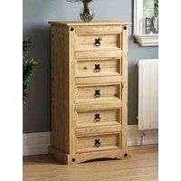 Vida Designs Corona 5 Drawer Narrow Chest