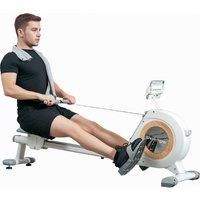 16-Level Magnetic Rowing Machine Rower w/ LCD Monitor, Vertical Storage