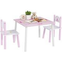 AIYAPLAY Princess Design Kids Table and Chairs Set for Activity, Art, Drawing, Toddler Table and Chairs Set for Playroom, Nursery