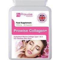 Marine Collagen Type 1 and Type 2 1200mg - 60 Capsules | UK Manufactured | GMP Standards by Prowise Healthcare