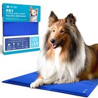 PETPROVED Dog Cooling Mat for Dogs Cats Cool Mat for 90x50 cm blue)