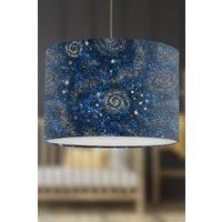 Blue and Gold Galaxy Lampshade