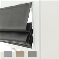 Little Black Book Plain Blackout Roman Blind - Charcoal